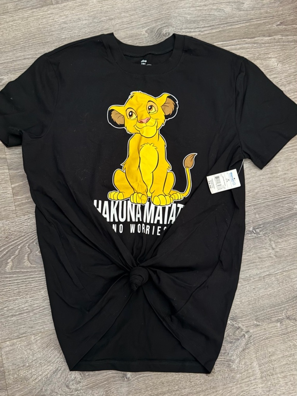 Disney Black Hakuna Matata Simba Short Sleeve Tee